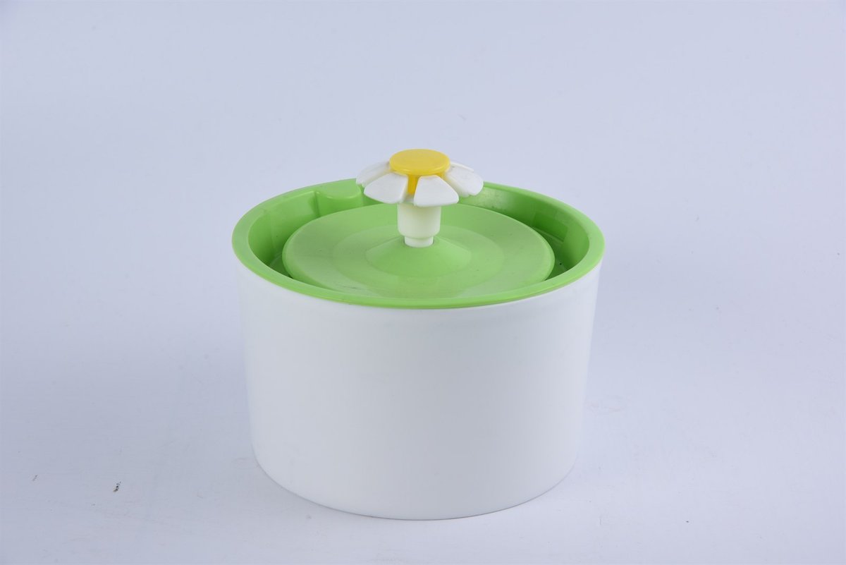 Pet Water Fountain — Flower Design (Green)