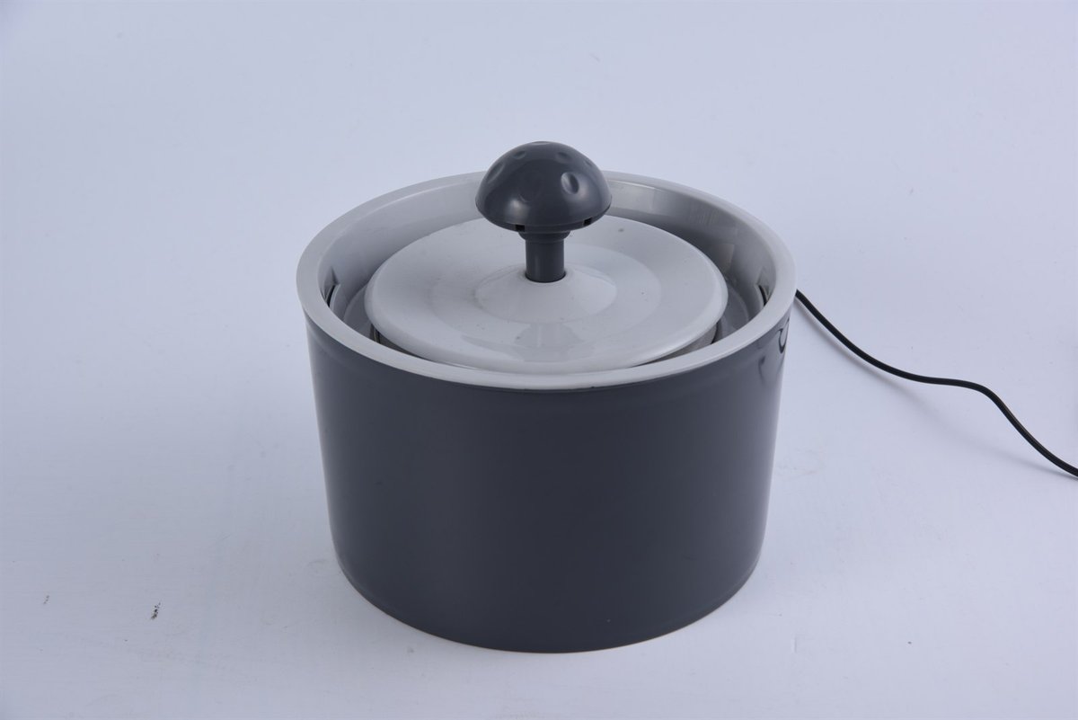 Pet Water Fountain — Tower Style (Gray)